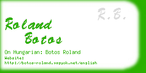 roland botos business card